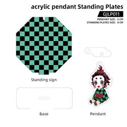 demon slayer kimets anime acrylic pendant Standing Plates
