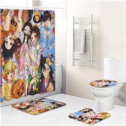 demon slayer kimets anime shower curtain price for a set of 4 pcs
