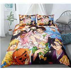 demon slayer kimets anime bed sheet set 200*220cm