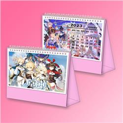 Genshin Impact anime Desk calendar