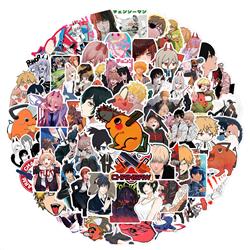 chainsaw man anime waterproof stickers (100pcs a set)