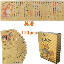 Pokemon anime Gold foil card 110 pcs