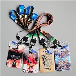 Attack On Titan anime lanyard phonestrap7*11cm price for 10 pcs