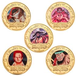 One piece anime Coin badge price for a set of 5pcs