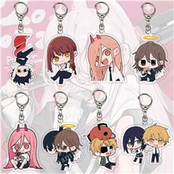 chainsaw man anime keychain