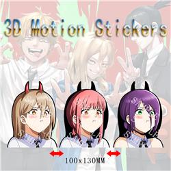 chainsaw man anime 3d sticker