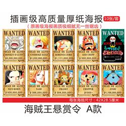 One Piece anime wall poster price for a set of 10 pcs