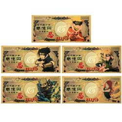 Naruto anime Commemorative bank notes  price for a set of 5pcs