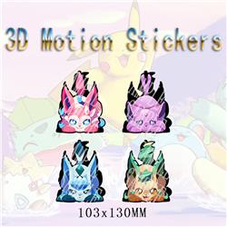 Pokemon anime 3d sticker