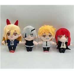 chainsaw man anime plush doll 18cm 4pcs a set