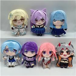 Genshin Impact anime plush doll 18cm 7 pcs a set