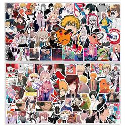 chainsaw man anime waterproof stickers (100pcs a set)