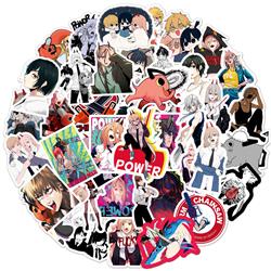 chainsaw man anime waterproof stickers (50pcs a set)