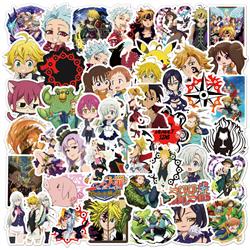 seven deadly sins anime waterproof stickers (50pcs a set)