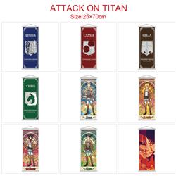 Attack On Titan anime wallscroll 25*70cm price for 5 pcs