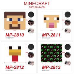 Minecraft anime Mouse pad 20*24cm price for a set of 5 pcs