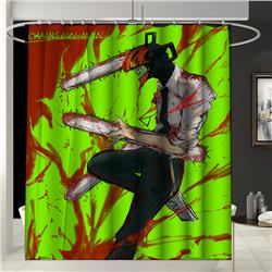 chainsaw man anime shower curtain 150*200cm