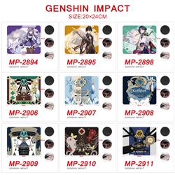 Genshin Impact anime Mouse pad 20*24cm price for a set of 5 pcs