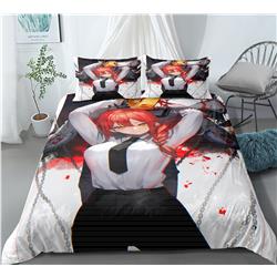 chainsaw man anime bed sheet set 200*220cm