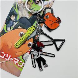 chainsaw man anime keychain