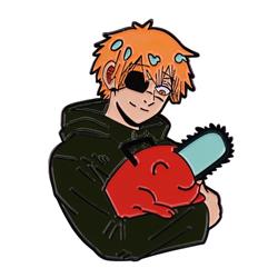 chainsaw man anime Brooch