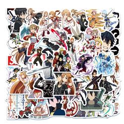sword art online  anime waterproof stickers (50pcs a set)