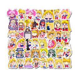 Sailor Moon Crystal anime waterproof stickers (50pcs a set)