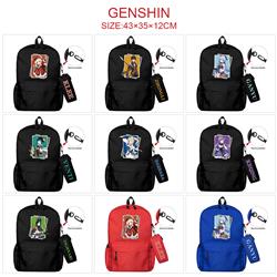 Genshin Impact anime bag+Small pencil case set