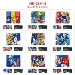 Sonic anime wallet 11.5*9.5*2cm