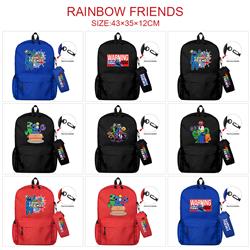 rainbow friends anime bag+Small pencil case set