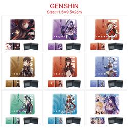 Genshin Impact anime wallet 11.5*9.5*2cm