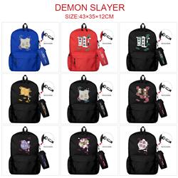 demon slayer kimets anime bag+Small pencil case set