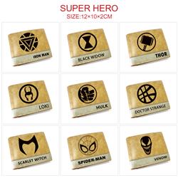 Superhero anime wallet 12*10*2cm