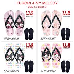 Kuromi anime flip flops shoes slippers a pair