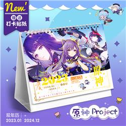 Genshin Impact anime Desk calendar