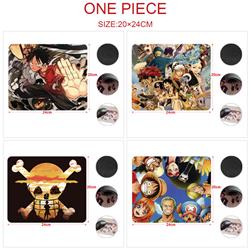 One piece anime Mouse pad 20*24cm price for 5 pcs