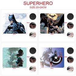 Superhero anime Mouse pad 20*24cm price for 5 pcs