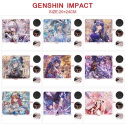 Genshin Impact anime Mouse pad 20*24cm price for 5 pcs