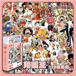 One piece anime Sticker small gift box 120 pcs a set