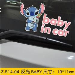 Stitch anime car sticker
