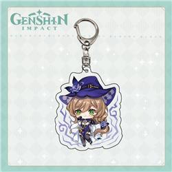 Genshin Impact anime keychain