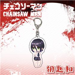 chainsaw man anime keychain