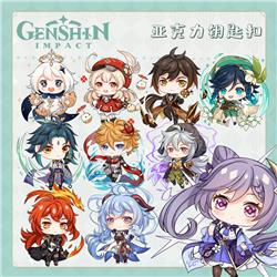 Genshin Impact anime keychain