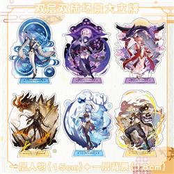 Genshin Impact anime Standing Plates 15cm