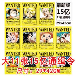 One piece anime poster price for a set of 11 pcs