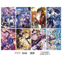 Genshin Impact anime poster price for a set of 8 pcs