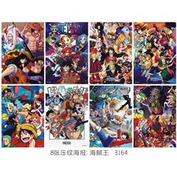 One piece anime poster price for a set of 8 pcs