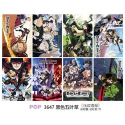 Black Clover anime poster price for a set of 8 pcs