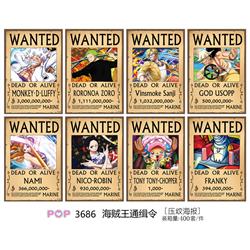 One piece anime poster price for a set of 8 pcs