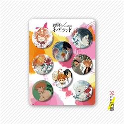 The Promised Neverland anime badge 32mm 8 pcs a set
